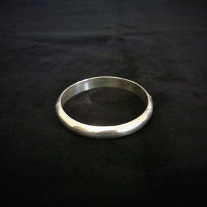 Sterling Silver 925 Bangle Bracelet 7" Hinged Clasp 12 grams